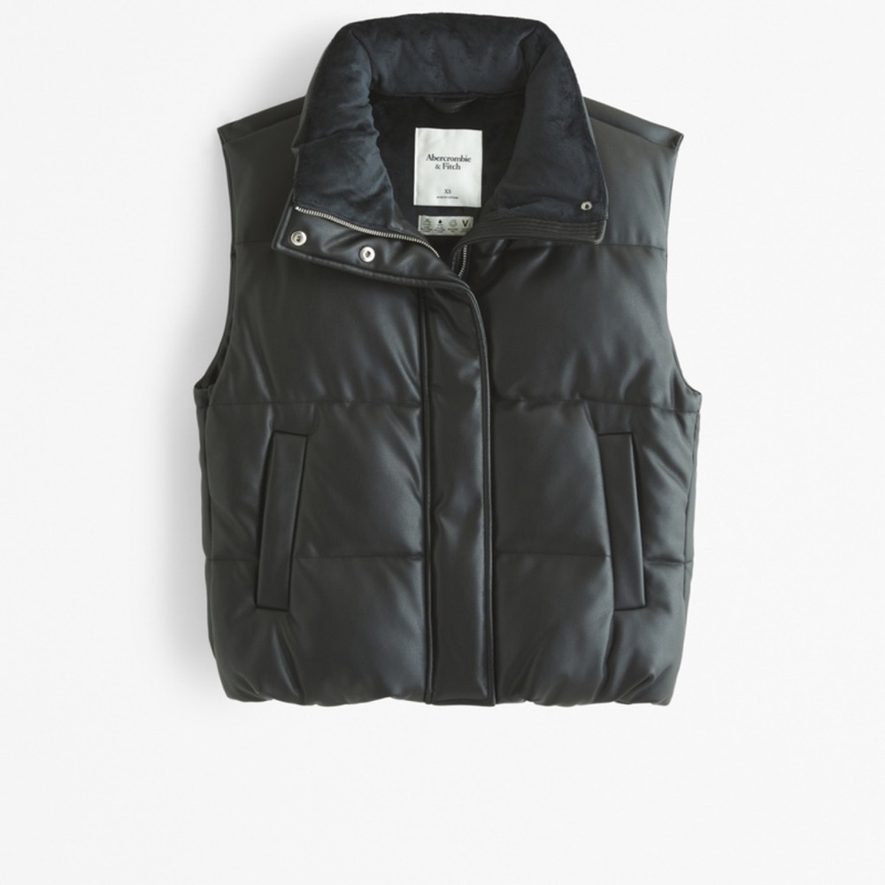 Abercrombie & Fitch Black Puffer Vest